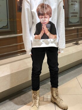 「ROTHCO（ロスコ）のアイテム（ブーツ）」を使った、changさん（メンズ・170cm）の冬コーディネート