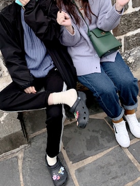 「GOGOSING（ゴゴシング）のアイテム（トップス）」を使った、010101さん（レディース・158cm）の冬コーディネート