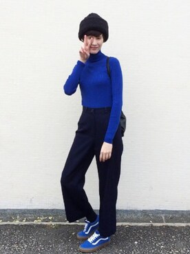 「MONKI」｜CHRIS Mさん（レディース・163cm）の冬コーディネート