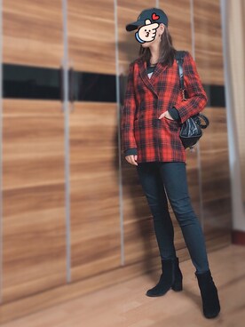 「MOUSSY（マウジー）のアイテム（テーラードジャケット）」を使った、尼可Nikooさん（レディース・160cm）の秋コーディネート