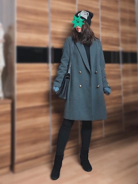 「Marc by Marc Jacobs（マークバイマークジェイコブス）のアイテム（帽子）」を使った、尼可Nikooさん（レディース・160cm）の冬コーディネート