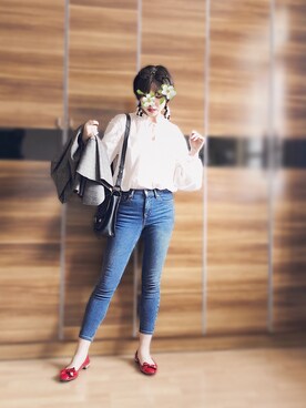 「BaubleBar（-）のアイテム」を使った、尼可Nikooさん（レディース・160cm）の春コーディネート