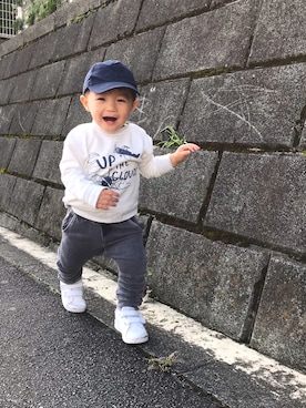 「おさんぽ」｜ALANさん（キッズ・90cm）の秋コーディネート