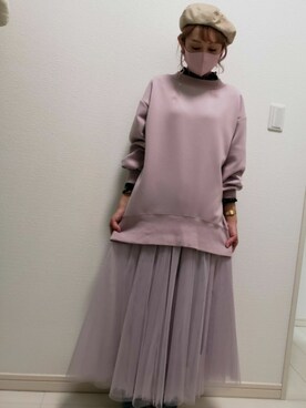 「CURRENT（カレント）のアイテム」を使った、mii♡さん（レディース・160cm）の春コーディネート