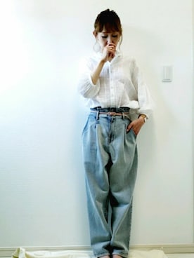 「CURRENT（カレント）のアイテム」を使った、mii♡さん（レディース・160cm）の夏コーディネート