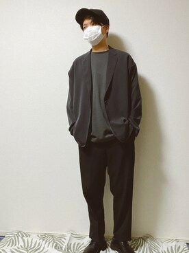 「EDIFICE（エディフィス）のアイテム（スラックス）」を使った、K..Oさん（メンズ・169cm）の春コーディネート