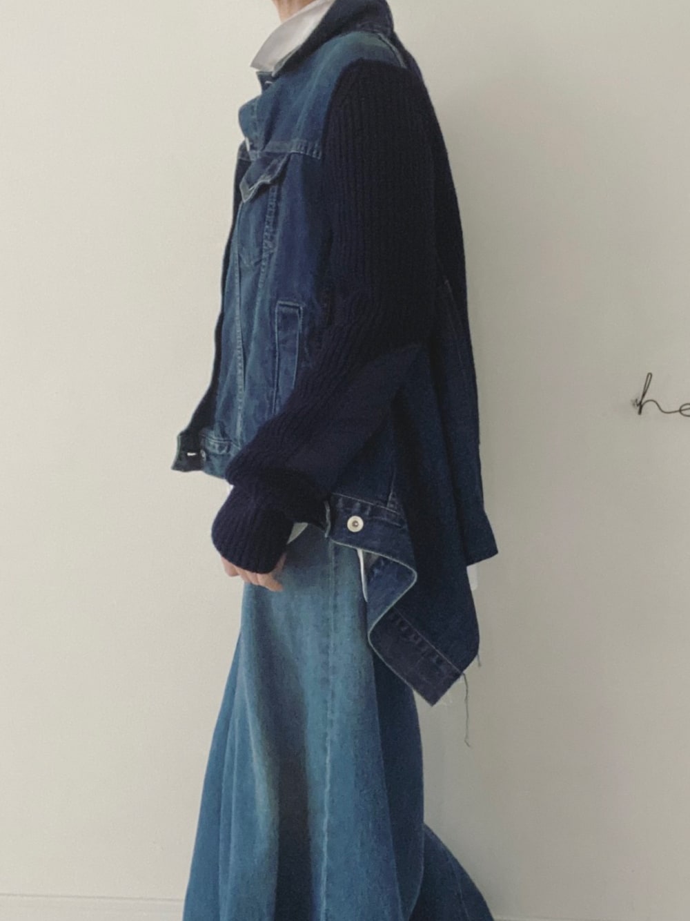 2020年春夏　sacai（サカイ）デニムジャケット＆スカート ワンピース 2020年春夏 sacai（サカイ）デニムジャケット＆スカート ワンピース