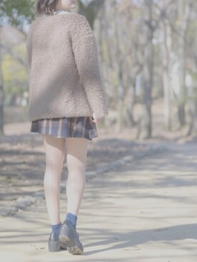 「AS KNOW AS PINKY（アズノゥアズピンキー）のアイテム（ブルゾン）」を使った、むぎさん（レディース・156cm）の秋コーディネート