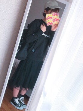 「niko and...（ニコアンド）のNEWHATTAN スタッズキャップ【niko and ...】（キャップ、ベージュ系）」を使った、Napoléonさん（レディース・157cm）の春コーディネート