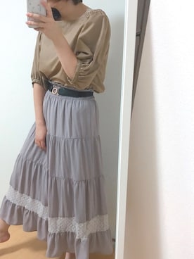 「amelier MAJESTIC LEGON（アメリエルマジェスティックレゴン）のアイテム」を使った、えだまめさんさん（レディース・156cm）の夏コーディネート