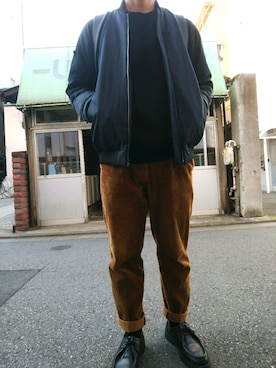 「HARE（ハレ）のアイテム（MA-1）」を使った、norinoriさん（メンズ・165cm）の冬コーディネート