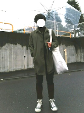 「CONVERSE TOKYO（コンバーストウキョウ）のアイテム（トートバッグ）」を使った、norinoriさん（メンズ・165cm）の春コーディネート