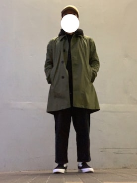 「ラルフローレン」｜「アイテム（ステンカラーコート）」を使った、norinoriさん（メンズ・165cm）の春コーディネート