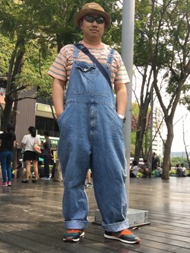 「spring」｜「アイテム（オールインワン・サロペット）」を使った、IANさん（メンズ・174cm）の春コーディネート