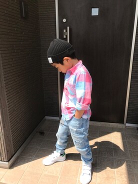 ヒカリノアトリエさん（キッズ・110cm）の春コーディネート