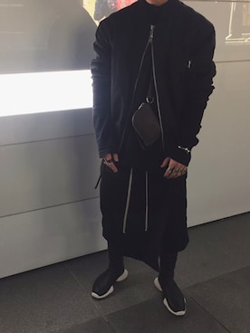 「CELINE」｜「アイテム（ブルゾン）」を使った、Nobuhiro Shishidoさん（メンズ・172cm）の冬コーディネート