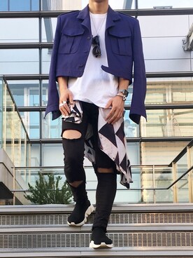 「vetements」｜「アイテム（ブルゾン）」を使った、Nobuhiro Shishidoさん（メンズ・172cm）の秋コーディネート