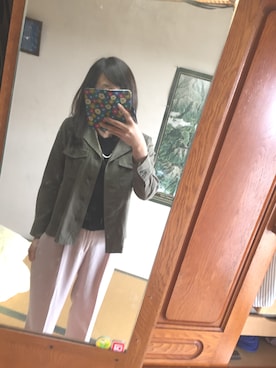 「Te chichi（テチチ）のアイテム（ミリタリージャケット）」を使った、FUGUさん（レディース・150cm）の春コーディネート