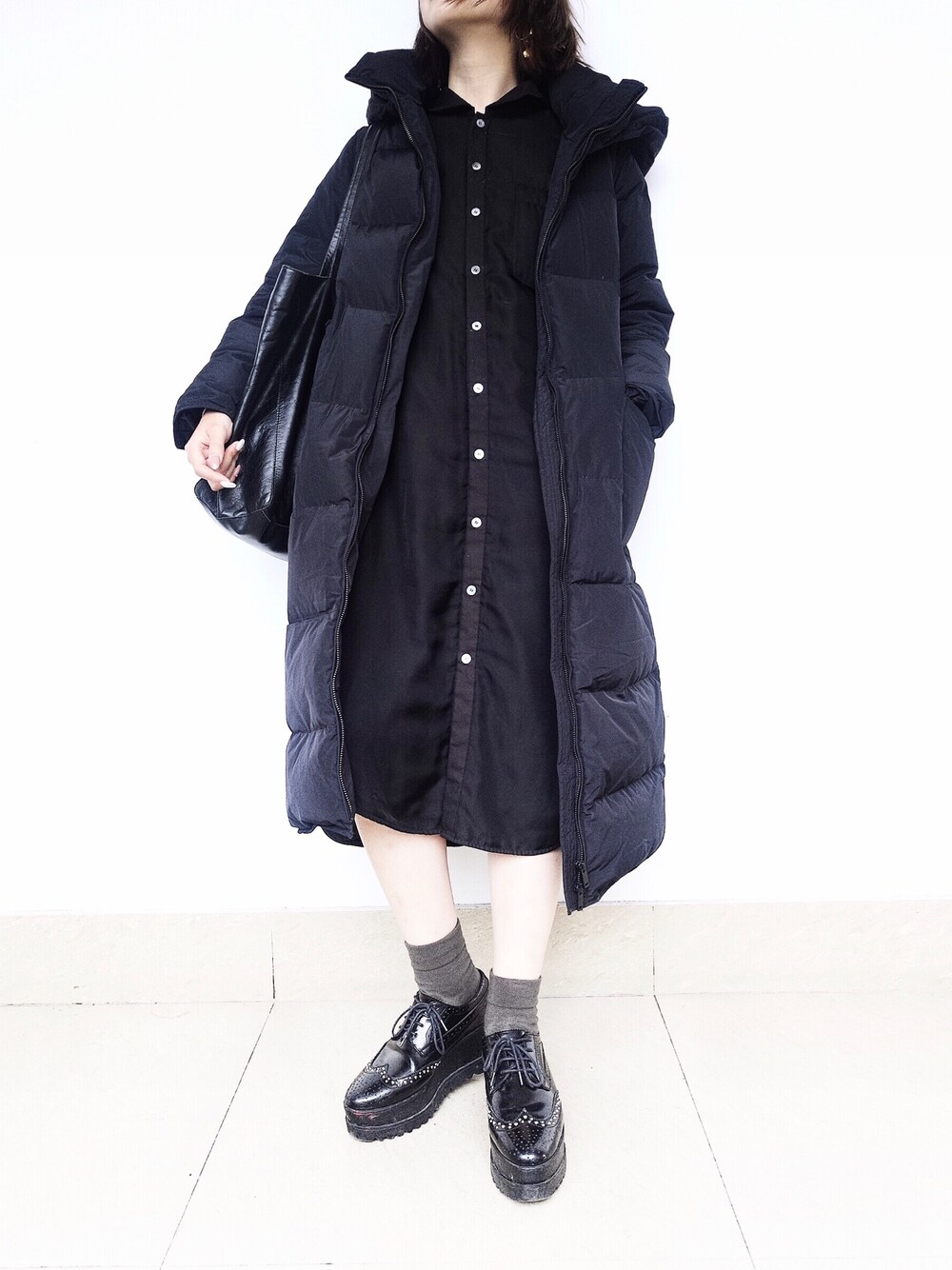 「Venilla suiteのアイテム（その他シューズ、ブラック系）」を使った、SkullerCocosさん（レディース・158cm）の春コーディネートの1枚目の写真