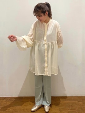 「パステルコーデ」｜𝙣𝙖𝙣𝙖さん（レディース・157cm）の春コーディネート