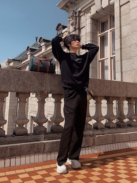 「Right-on（ライトオン）のアイテム（スウェット）」を使った、affatさん（メンズ・180cm）の春コーディネート