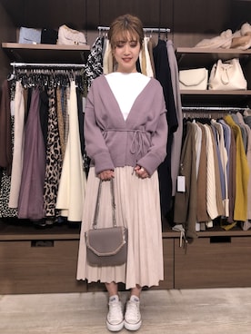 「アイテム（セットアップ）」を使った、ふじこさん（レディース・168cm）の冬コーディネート