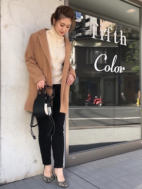 「アイテム（セットアップ）」を使った、ふじこさん（レディース・168cm）の冬コーディネート