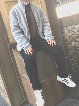「SEVENDAYS=SUNDAY（セブンデイズサンデイ）のアイテム（スウェット）」を使った、Shu Ishikawaさん（メンズ・170cm）の秋コーディネート