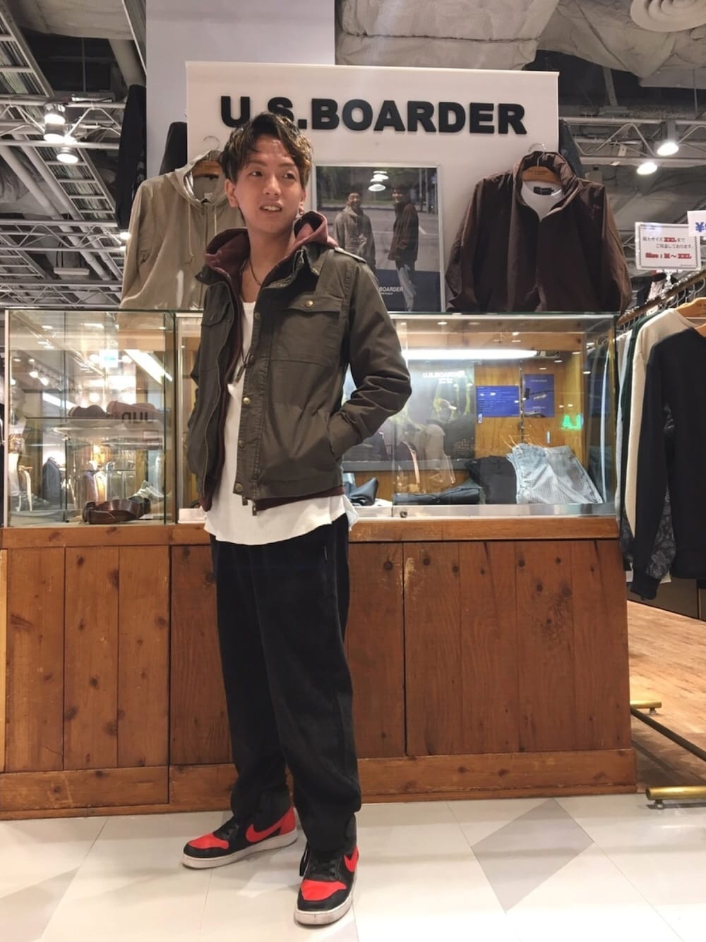 USboarder matsushita｜US.BOARDERのミリタリージャケットを使った U.S.BOARDER M-65 Military jacket (BLACK)