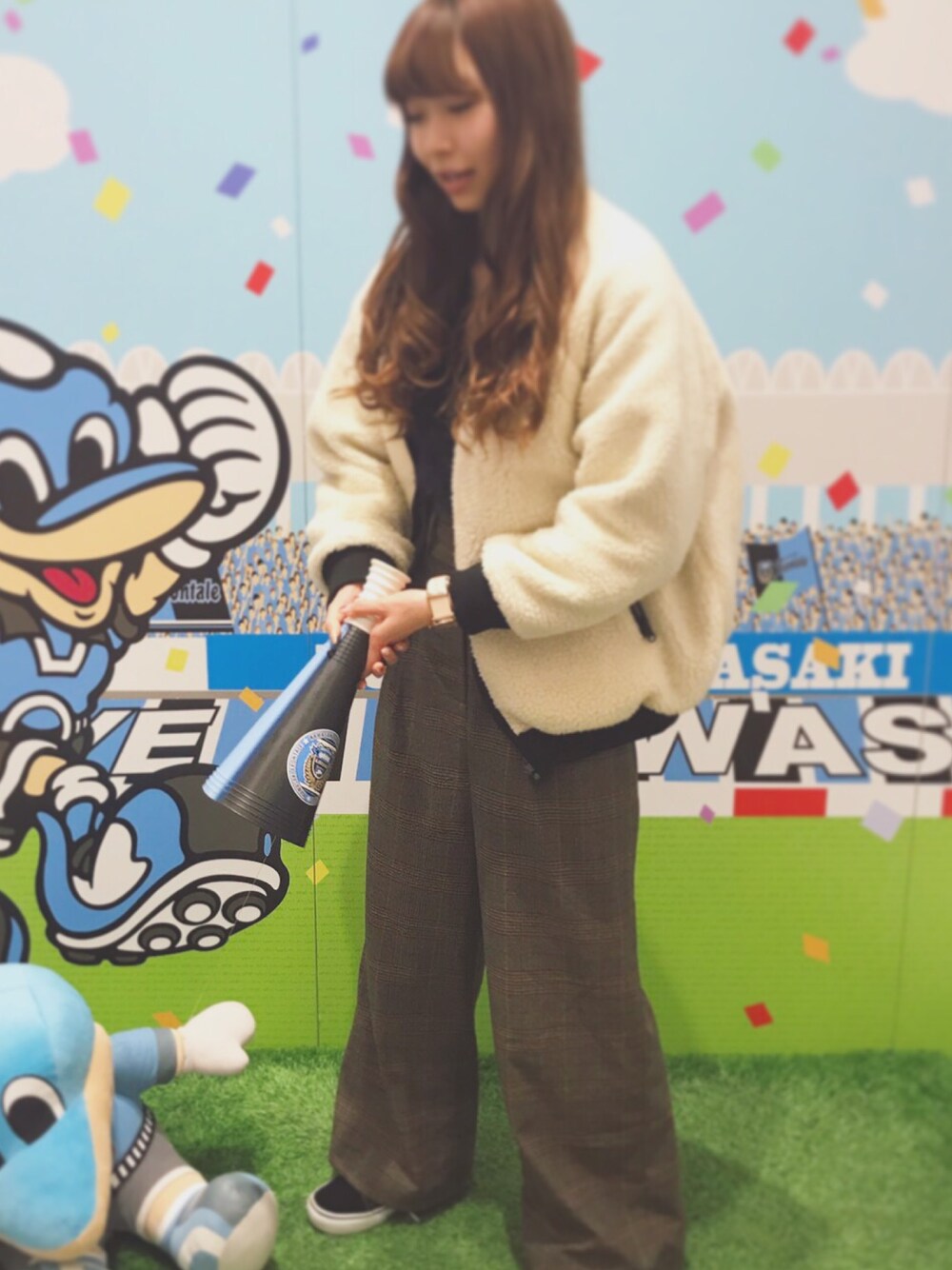 「archivesのアイテム（ブルゾン、ホワイト系）」を使った、ミフ！さん（レディース・152cm）の冬コーディネートの1枚目の写真