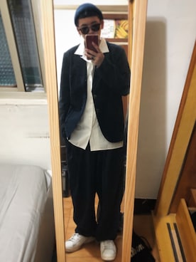 「アイテム（フォーマルスーツ/小物）」を使った、Eddie Linさん（メンズ・170cm・10代）の冬コーディネート
