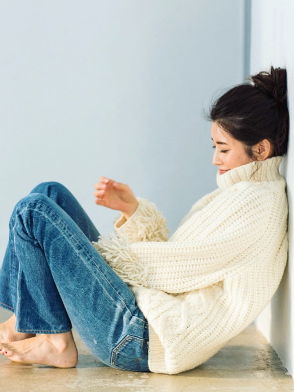 ELENDEEKケーブルバードニット 