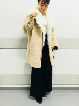 「Noble（ノーブル）のアイテム（その他パンツ）」を使った、harukaさん（レディース・158cm）の冬コーディネート