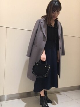 「チェスター」｜「アイテム（スカート）」を使った、harukaさん（レディース・158cm）の冬コーディネート