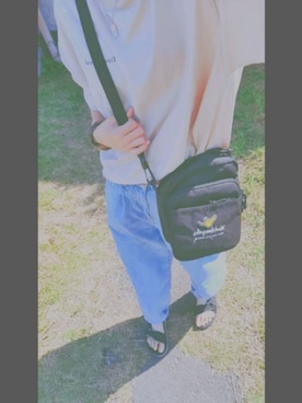「Mark Gonzales（マーク・ゴンザレス）のアイテム（バッグ、ブラック系）」を使った、にょんさん（レディース・153cm）の夏コーディネート