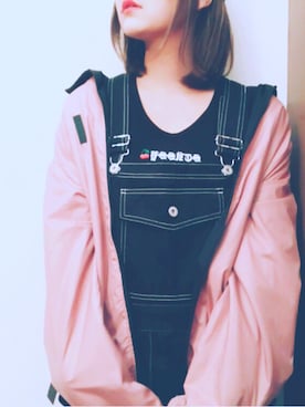 「FULLBK」｜「アイテム（オールインワン・サロペット）」を使った、ア ヤ ノさん（レディース・158cm）の冬コーディネート