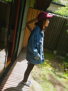 「stussywomen」｜「アイテム（ジャケット/アウター）」を使った、ア ヤ ノさん（レディース・158cm）の春コーディネート