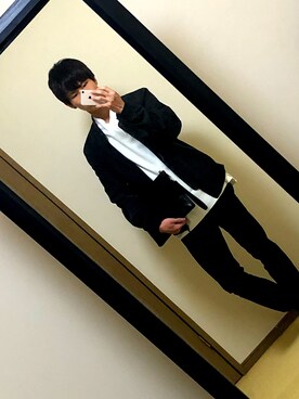 「RAGEBLUE（レイジブルー）のアイテム（クラッチバッグ）」を使った、誠弥さん（メンズ・168cm）の春コーディネート