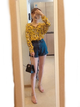 「AAのアイテム（パンツ）」を使った、Molly莫莉さん（レディース・158cm）の秋コーディネート