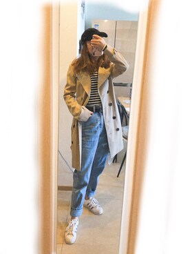 「Lily（リリイ）のアイテム（ジャケット/アウター）」を使った、Molly莫莉さん（レディース・158cm）の秋コーディネート