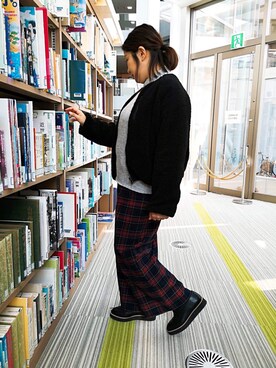 「LEPSIM」｜「アイテム（ノーカラージャケット）」を使った、SNKRGIRL編集部スタッフコーデ さん（レディース・155cm）の冬コーディネート