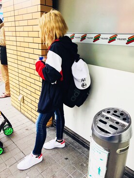 「いいね返し」｜「アイテム（ナイロンジャケット）」を使った、Yunchanさん（レディース・148cm）の春コーディネート