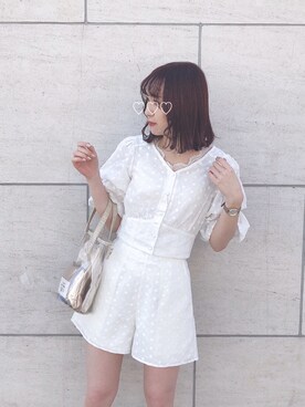 「コットンレース」｜saeさん（レディース・159cm）の春コーディネート