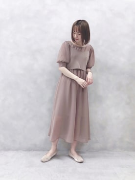 「2wayワンピース」｜「アイテム（その他）」を使った、saeさん（レディース・159cm）の夏コーディネート