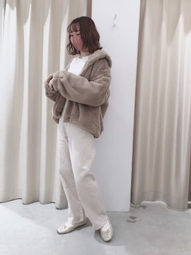 「秋のカフェオレコーデ」｜「アイテム（その他アウター）」を使った、saeさん（レディース・159cm）の秋コーディネート
