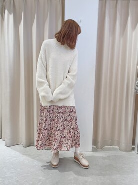 「フェザー」｜「アイテム（その他シューズ）」を使った、saeさん（レディース・159cm）の冬コーディネート