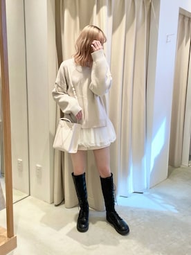 「one after another NICE CLAUP（ワンアフターアナザーナイスクラップ）のアイテム（アンサンブル）」を使った、saeさん（レディース・159cm）の冬コーディネート