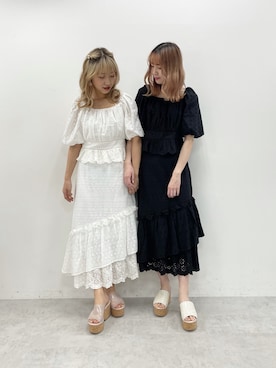 「コットンレース」｜saeさん（レディース・159cm）の春コーディネート