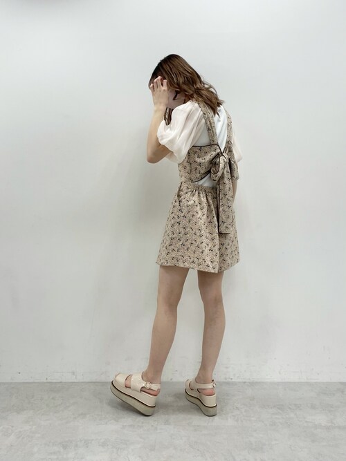 セール】【WEB限定】バックリボンミニサロペット（サロペット