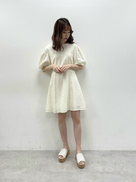 「ミニワンピ」｜saeさん（レディース・159cm）の春コーディネート